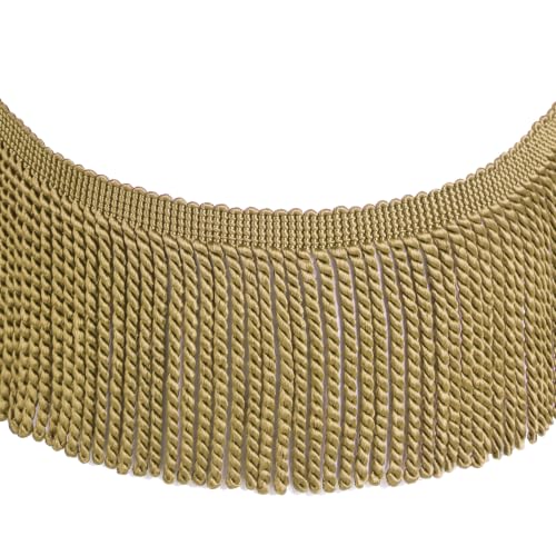 5 Yard Curtain Bullion Fringe Trim-Rayon Tassel Embellishments - color: dark gold