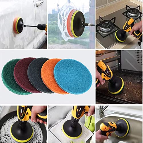 Scrubber Scouring Pads, 4.76-Inch Hook and Loop Conditioning Discs, 10 Pack