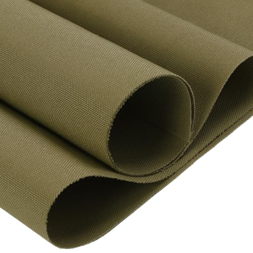 Waterproof Canvas Fabric by The Yard 1200D Upholstery Fabric 58x36in Khaki - color: Khaki, size: Pre Cut 1 Yard