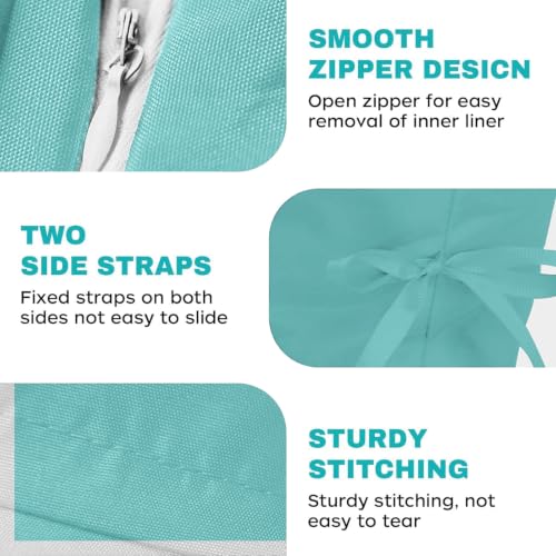 Egg Chair Cushion Replacement, Waterproof Thicken Hanging Egg Swing Chair Cushion for Outdoor Furniture, Wicker Rattan Hammock Basket Cushion with Headrest Pillow 47x31.5x4.7 inch(Teal) - color: Teal