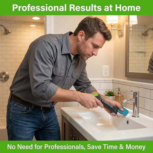 Silicone Caulking Tools-5 in 1 Sealant Finishing Tool Grout Remove Scraper (Stainless Steelhead),Caulk Remover Glass Glue Angle Scraper for Bathroom, Kitchen, Floor, Window, Sink Joint, Frames Seal - color: Black