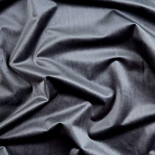 Velveteen Charcoal, Soft Velvet Fabric Cut by The Yard, 72 Inch. in Width, Ideal Material for Upholstery Coaches and Chairs, Drapery, Pillows, Slipcovers, Tablecloths, Sewing, DIY, Arts & Crafts Etc - color: Charcoal, size: Cut by the Yard