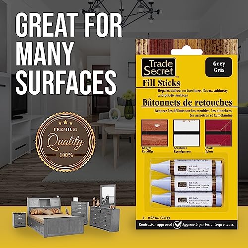 Wood Filler Putty Scratch Repair Fill Stick, Grey, for Floors, 3-Pack - color: Gray