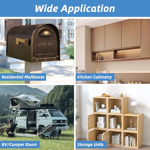1 Pack Mailbox Door Replacement Roller Catch Latch Assembly,Hardware Roller Wheel Spring Cabinet Furniture Closet Door Catch Latch Holder with Screws for Mailbox RV,Kitchen Cabinets Doors
