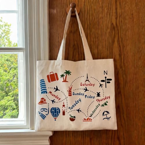 TIAMECH A4 Reusable World Travel Landmark Stencil for Painting - color: World Travel Landmark