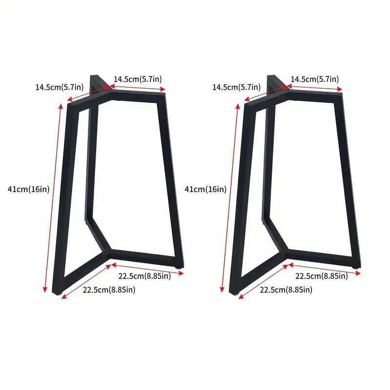 Metal Round Table Legs 16 Inch Metal Coffee Table Legs for Table,Furniture Leg, Set of 2,Black - color: 16" Table Legs 9, size: 16" X 11"