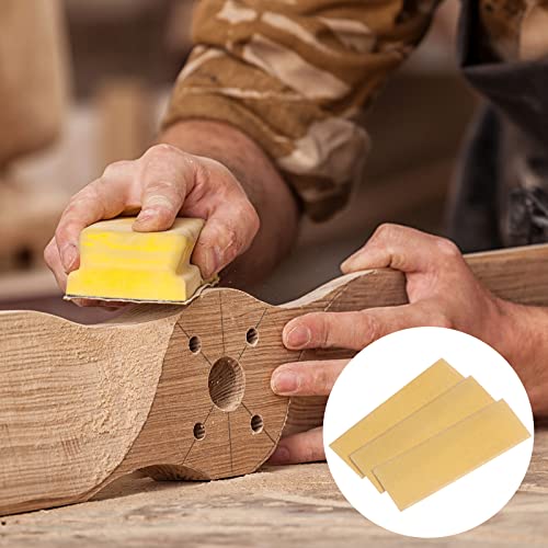 HARFINGTON 50pcs Micro Sander Paper 400 Grit 3.5x1.2 Inch Mini Sanding Sheets Strips Hook Loop Sandpapers for Wood Metal Small Projects Tight Spaces Polish Work - size: 400 Grit
