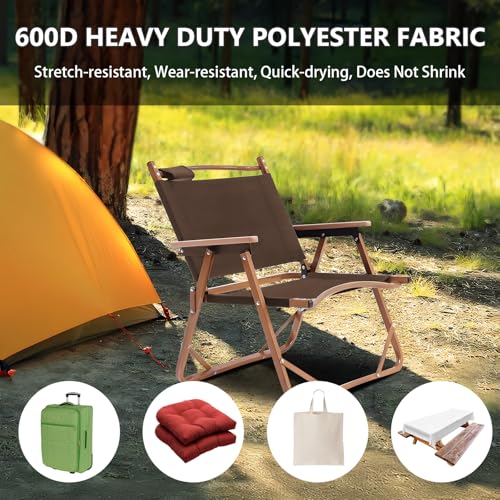 Waterproof Canvas Fabric by The Yard 600D Upholstery 58x72in Brown - color: Brown, size: 2 Yard
