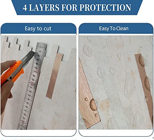 10-Sheet Peel and Stick Backsplash PVC Metal Tile,Self-Adhesive Stone Grain Wall Sticker Easy DIY Stick on Kitchen Bathroom Walls (10, Beige + Brushed Bronze) - color: Beige + Brushed Bronze