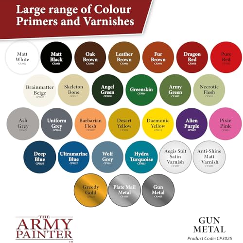 The Army Painter, Colour Primer Gun Metal, 400 ml acrylic spray - color: Gun Metal