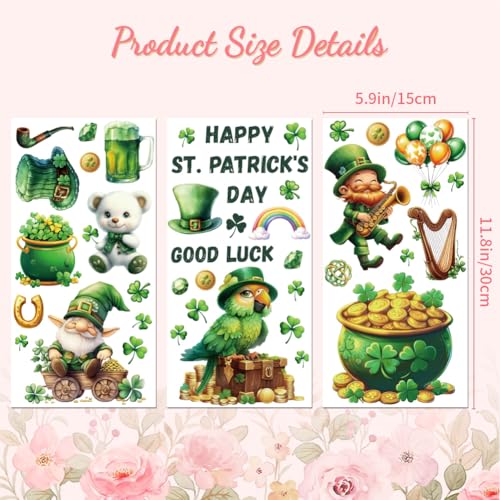Peacoblue St.Patrick's Day Rub On Transfers for Furniture Craft 6"x12" - style: St.Patrick's Day and Good Luck