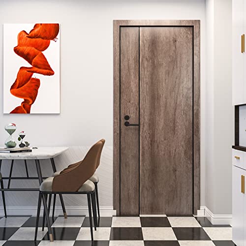 AbaBoorty 85''x15.8'' Classic Gray Oak Wood Wallpaper Peel and Stick Wood Look Vinyl Wrap for Cabinets Shelves - size: 15.8"W x 85"L