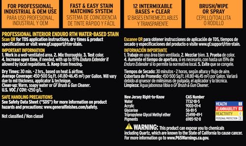 General Finishes Enduro RTM Water Based Wood Stain, 1 Gallon, Raw Sienna - color: Raw Sienna, size: 1 Gallon