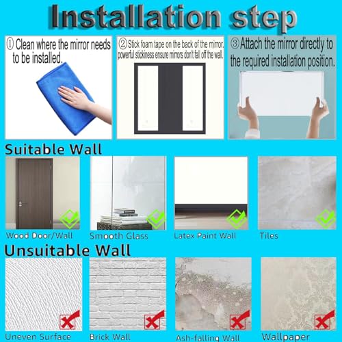 32 Pcs Peel and Stick Beveled Mirror Glass Tile. 3x3 Inch Mirror Backsplash Tiles. Cute Mirror Strip Tile for Kitchen, Bathroom Wall. 32 Pcs - size: 3x3 Inch ( 32 Pack )