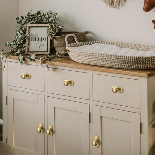 6Pack Champagne Bronze Cabinet Knobs with Backplate Drawer knobs - color: Champagne Bronze, style: Ribbed