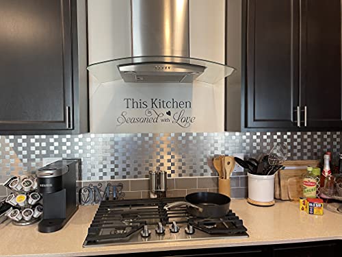 Art3d 10-Pack Metal Peel and Stick Backsplash Tile, Silver Aluminium - color: Silver Aluminium