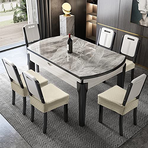 Genina Waterproof Chair Covers for Dining Room,Set of 2,Beige - color: Beige, size: 2PCS