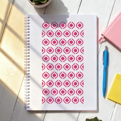 12 Sheets Geometric Texture Stencil for Painting, Modern Abstract Dot Line Hexagon Drawing Stencil Reusable PET Texture Stencils for Painting on Wall Wood Home Decor