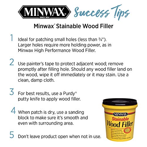 Minwax 42851000 Stainable Wood Filler, 1 oz, Natural - size: 1 oz
