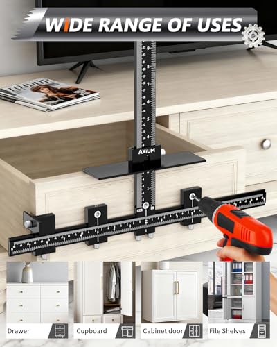 AXIUM Cabinet Hardware Jig, Adjustable Aluminum Template Tool