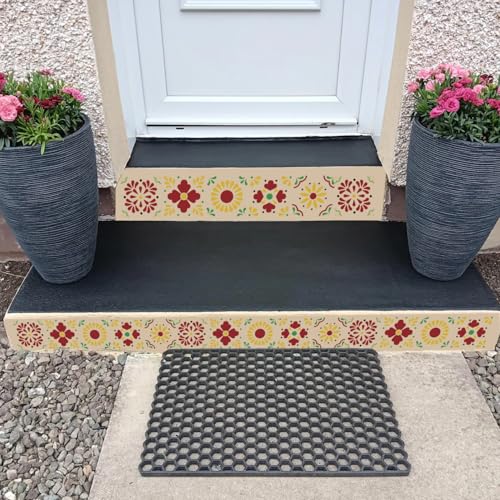 Talavera Stencil Mexican Tile Stencils for Painting 6" - style: Tile 30P/6IN