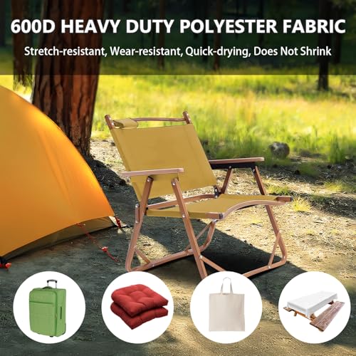 Waterproof Canvas Fabric by The Yard 600D Upholstery 58x108in Army Green - color: Army Green, size: 3 Yard