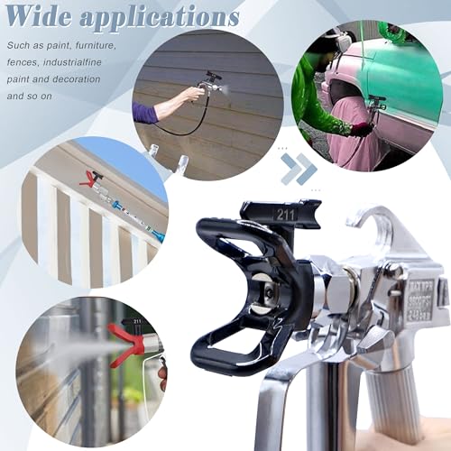Airless Paint Sprayer Tips Reversible Spray Nozzle Tip Airless Spraying Machine Parts for Fences Garden Car Home 12 Pieces - 109,111,209,211,311,315,411,415,515,517,621,623