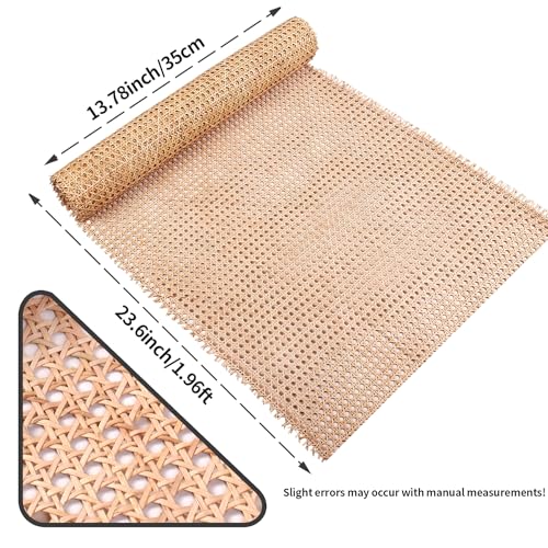 14" Width Cane Webbing 2Feet,Natural Rattan for Caning Projects - size: 14"Wx24"L(2feet)