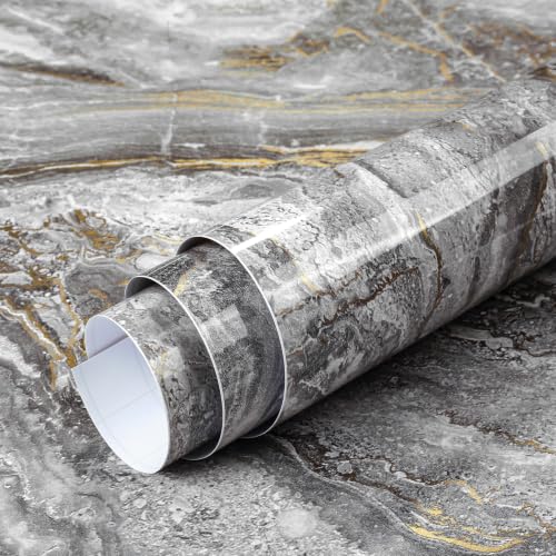 24"x120" Mable Contact Paper Peel and Stick Countertops for Kitchen - size: 24"W x 120"L