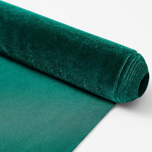 1 Yard Hunter Green Velvet Fabric 63 Inch Wide - color: Hunter Green, size: 1 Yard