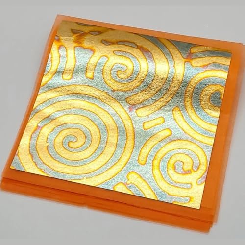 Tropical Glitz Patent Leaf Transfer Book 25 Sheets Auto-Grade Foil Sheets for Custom Paint, Gilding, and Art Projects (Variegated PV11) - color: Variegated PV11