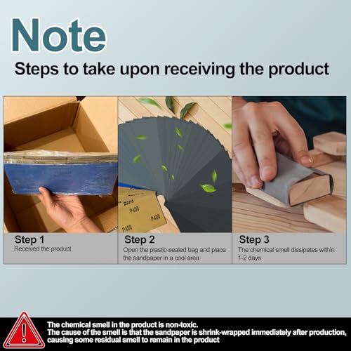 72 Pcs Sandpaper Assortment 400-3000 Grit Assorted Sanding Sheets