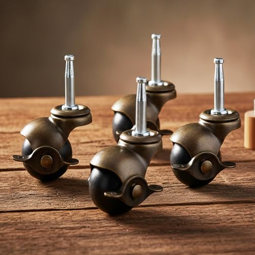 2" Ball Caster Wheels with Brake,5/16" x 1-1/2" Stem - style: Ball caster 2.0 inch with Brake