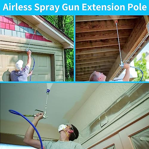 5PCS Airless Sprayer Gun Spray Painting Wand,Airless Spray Gun Tip Extensions,Airless Paint Sprayer Gun Tip Extension Pole,for Airless Paint Gun Wand (blue/8in 12in 20in 30in 40in) - style: blue/8in 12in 20in 30in 40in