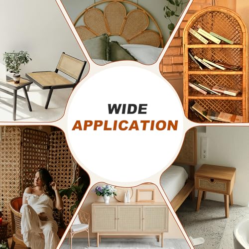 MECCANIXITY Plastic Rattan Cane Webbing Roll,24 Inch x 6.5 ft Hand Woven Faux Woven Open Mesh Wicker Cane Webbing Sheets for Chair Caning Repair Supplies, Coffee - color: Coffee, size: 24 Inch x 6.5 ft