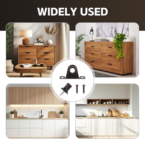 Cabinet Door Latch,H219 Bulldog Cabinet Catch, Cabinet Hardware, Brown (2pcs) (2pcs) - color: 2pcs