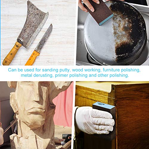 Onarway Sanding Blocks 6 Pack Wet and Dry Dual-use Sandpaper Sponges - size: Kit-6PCS