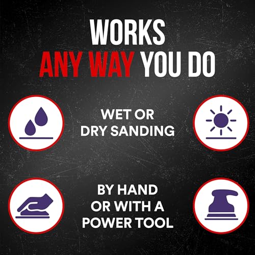 3M Advanced Sandpaper, 20-Pack, 150 Grit, 3M Pro Grade Precision, Features No-Slip Grip Backing, 9-in x 11-in, for Sanding Wood, Drywall, Metal, Can be Used on Wet/Dry Surfaces. 26150CP-P-G, 2-Pack - size: 2-Pack (40 Sheets)