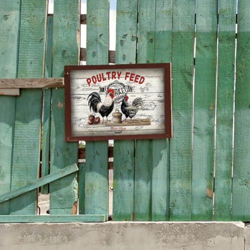 OLYCRAFT 3pcs/Set Farm Rub on Transfers for Furniture and Crafts 6x12 inch Rooster Chicken Furniture Decals Poultry Feed Transfer Stickers Rub on Decals for Wood Furniture Home Decor