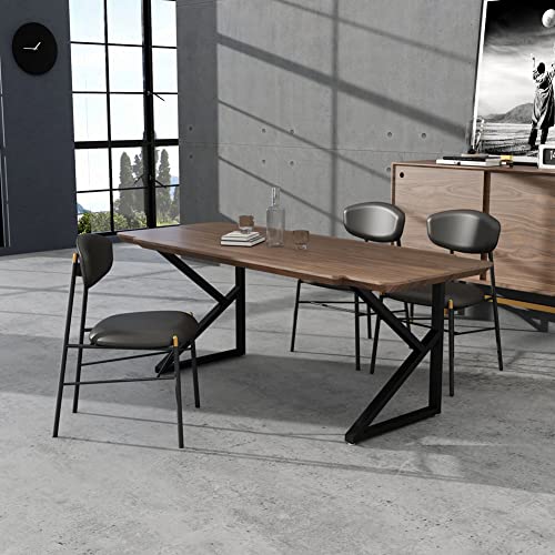 TIEOU Metal Legs for Table K Shape 28" H Tall Industrial Black Table Legs Heavy Duty Metal Desk Legs Set of 2(Without Boards) - size: K Shape-28"H