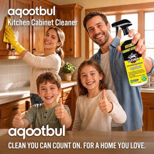 Kitchen Cabinet Cleaner, Wood Cabinet Degreaser & Furniture Cleaner, 2 Pack