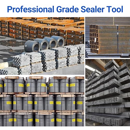 Sealer&Crimper Tool Double Notched Front Action - 1/2" Metal Banding Strapping with High Strength Sealing Action & Ergonomic Design & Harden Steel for Heavy Duty High Tensile Pallet Packing - size: for 1/2" steel strapping
