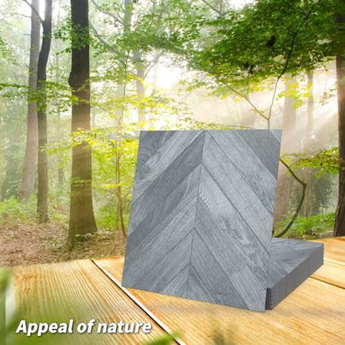 Art3d 30-Pack Herringbone Peel and Stick Floor Tiles (30 Sq.Ft), Grey - color: Herringbone - Grey