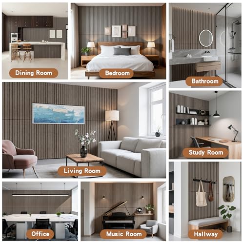 Acoustic Panels,10 Pack 47.2”x23.6” Soundproof Wall Panels,Walnut - color: Walnut, size: 10 PACK
