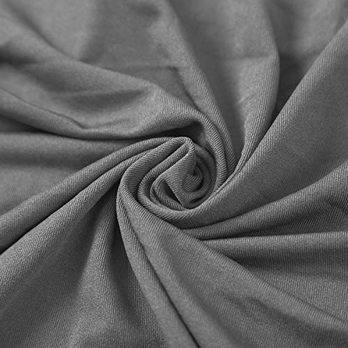 Peomeise 12pcs Stretch Spandex Chair Cover for Wedding Party Dining Banquet Event (Grey, 12) - color: Grey, size: 12PCS