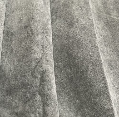 OctoRose Micro Suede (with Polyester Backing) Upholstery Fabric for Sofa, Futon, Box Cushion, Bench, Daybed, Window Bay Cushion, Cut by The Yard (Microsuede-Grey, 1 Yard) - color: Microsuede-grey