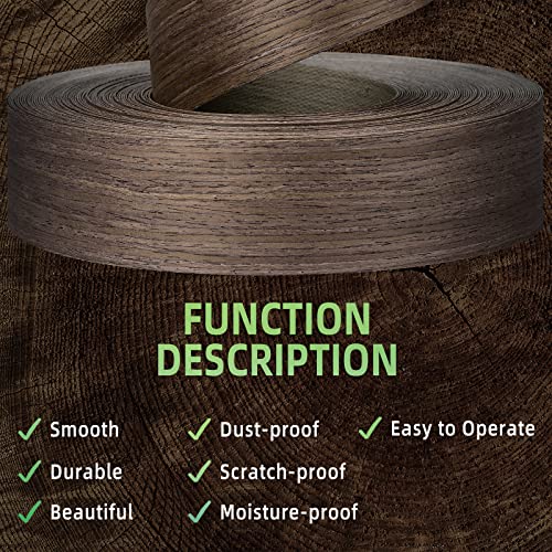 Walnut Edge Banding, 1 1/2 inch x 500ft roll of Veneer Wood Edge Banding Preglued Flexible, Tape Banding for Cabinet Plywood - color: Walnut, size: 1 1/2"x 500ft