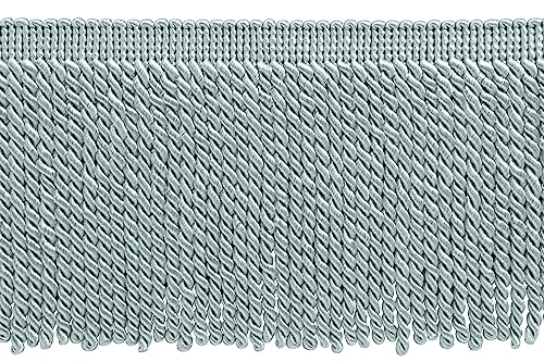 6" (15cm) Basic Solid Collection Traditional Satiny Bullion Fringe Trim (Style# BFS6), Cool Grey #79 (Light Grey) Sold By The Yard (36"/3 ft/0.9m) - color: Cool Grey #79 (Light Grey), size: Sold By The Yard (36"/3 ft/0.9m)