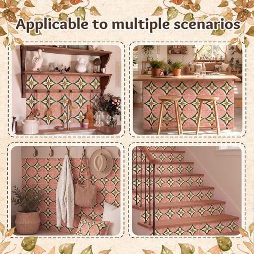 Faccito 24 Pcs Diamond Star 4x4 Tile Stickers Peel Stick Wall - style: Diamond Star