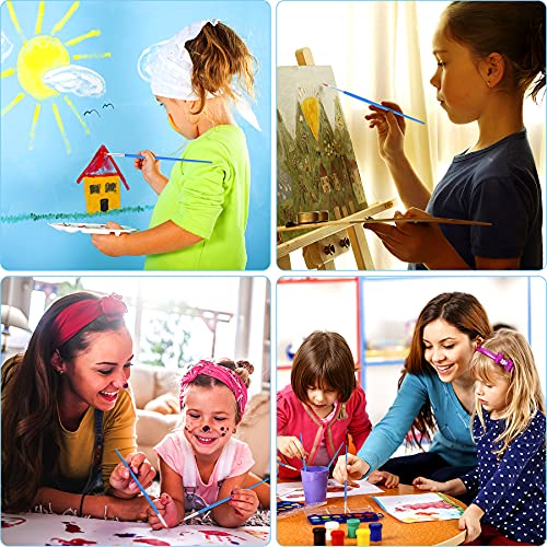 30 Pcs Round Paint Brushes, Small Brush Bulk for Miniature Detail Painting - size: 6.69inch, style: Round Paint Brushes